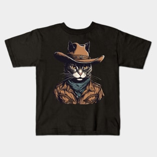 Cowboy Cat Kids T-Shirt